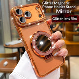 Compatible Magnetic Suction Mirror Phone Case Transparent Protective Cover