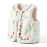 First Impressions  Girls Embroidered Faux Fur Vest, Size 3