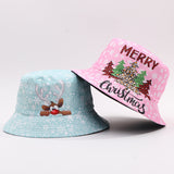 European And American Digital-print Bell-shaped Reindeer Bucket Hat