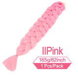 Womens Multi-colored Long Braided Ponytail