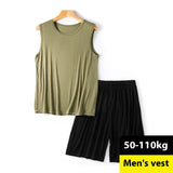 Men's Modal Vest Shorts Summer Loose Plus Size Sleeveless