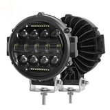 7-inch Circular Car Headlights With LDE Guard Bars