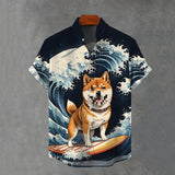Mens 3D-printed Hawaiian Shirt