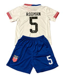 Trinity Rodman Home White Kids Soccer Jersey -All Kid Sizing