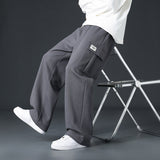 Mens Casual Pants Loose Draping And Wide-leg