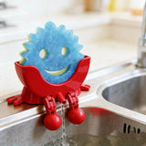 A Dish Sponge Holder With A Draining Rackemoji Design For Neater More Organized Storage