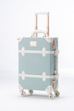 SarahFace 3 Pieces Luggage Sets - Embossed Blue's