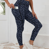 Leopard-print High-waisted Leggings For Women