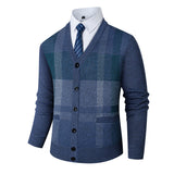 Mens Cardigan With Fleece Lining Thickened Outerwear