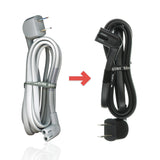 Substitute for Samsung 3903-001188 AC Power Cable | 5 ft - C7 Elbow Figure 8 to Elbow 2-Prong | Non-Polarized – [3903-001117 Black]
