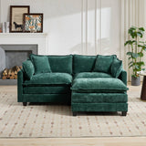 Cloud  LoveSeat Sofa (Ottoman is not included) Chenille Fabric in Green