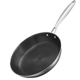 Cross-border 304 Stainless Steel Egg Fryer Stir-Fry Wok Pancake-Specific Non-Stick Pan