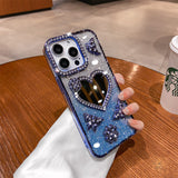 New-style Phone Case With An Electroplated Heart-shaped Mirror