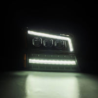 AlphaRex 03-06 Chevrolet Silverado/02-06 Avalanche (without body cladding) NOVA-Series LED Projector Headlights Black