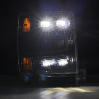 AlphaRex 14-15 Chevrolet Silverado NOVA-Series LED Projector Headlights Alpha-Black