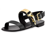 Men's Summer Leather Roman Sandals with Metal Rivets