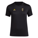 adidas Womens Size Short Sleeve Pre-Game T-Shirt Black/Columbus Crew Small Tall