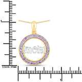 0.64 Carat Genuine Tanzanite .925 Sterling Silver Pendant