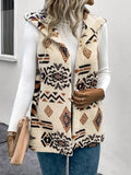 Women's Double-sided Printed Hooded Vest