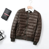 Lightweight Down Jacket With A Baseball Collar