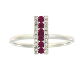 .30ct Ruby Diamond Ring 14KT White Gold