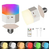 E27 Screw Base Tri-Color RGB Timer-Controlled Dimmable Bulb