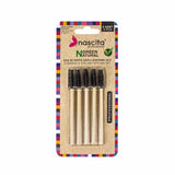 Nascita Bamboo Makeup Brush Set with Eco-Friendly Handles, 5-Piece