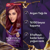 Wella Koleston Intense 5/66 Eggplant Purple Hair Dye: 100% Gray Coverage, Long Lasting, Argan Oil - Permanent At Home Color