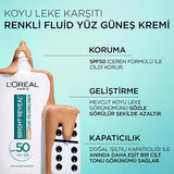 L'Oreal Paris Bright Reveal SPF 50+ Anti-Dark Spot Tinted Facial Sunscreen for Sensitive Skin - Medium, 1.69 fl oz