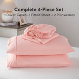 Kasentex Lightweight Duvet Cover Set - Breathable Bedding Set with Shams