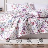 Kasentex Reversible Lightweight Floral Quilt Set - Soft All Season Bedspread Coverlet