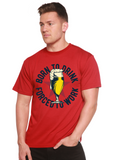 Born to Drink Men's Bamboo Viscose/Organic Cotton Short Sleeve Graphic T-Shirt