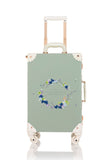 SarahFace Spinner Suitcase - Embroidery Green