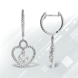 .50ct Diamond Dangle Earrings 14KT White Gold