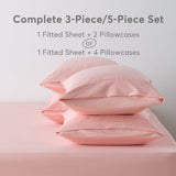 Kasentex Lightweight Sheet Set Twin/Full/Queen/King - Breathable Deep Pocket Bed Sheets with Pillowcases