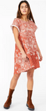 Free People: Pinwheel Mini Dress – Coral, Size Medium