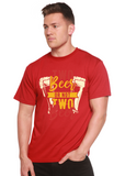 Two Beer Men's Bamboo Viscose/Organic Cotton Short Sleeve Graphic T-Shirt