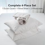 Kasentex Lightweight Duvet Cover Set - Breathable Bedding Set with Shams