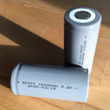 LiFePO4 Cylindrical 32700 Cells; 6000 mAh 3.2 V LFP