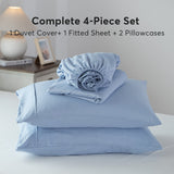 Kasentex Lightweight Duvet Cover Set - Breathable Bedding Set with Shams