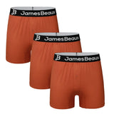 Men's Orange Bamboo Anti-Chafing & Breathable Boxer Shorts (3-Pack)