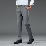 Mens Slim-fit Ice-silk Casual Pants
