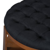 Modern Large Round Ottoman and Coffee Table 2-Tier