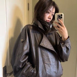 Vintage Industrial Leather Jacket With A High-end Feel