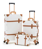 Minimalism 3 Pieces Luggage Set - Pearl White's