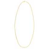 Double Extendable Cable Chain in 14k Yellow Gold (1.40 mm)