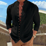 Retro Cotton-linen Casual Loose-fit Long-sleeve Shirt