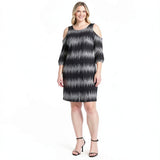 Sandra Darren Cold Shoulder Pattern Dress, Womens Size 24W