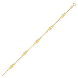 14k Yellow Gold Infinity Ankle Bracelet