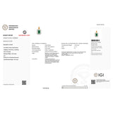 IGI Certified 2.37 Carat Genuine Zambian Emerald and White Diamond 14K Yellow & White Gold Pendant